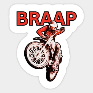 Braap Vintage Motocross Sticker